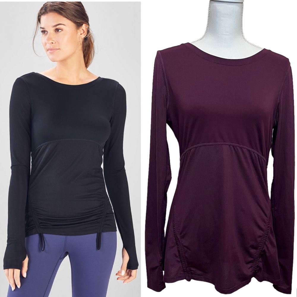 Fabletics Cashel Scoop Back Ling Sleeve Athletic Top